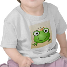 Frog Prince. Smiling Frog with a Crown. Tee Shirt