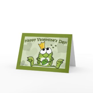 Frog Prince Valentine Greeting Cards