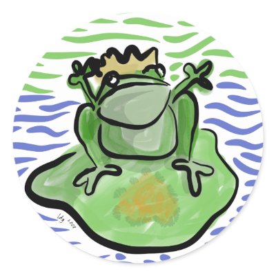 Frog Prince Valentine Sticker by elledeegee