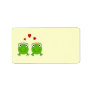 Frog Princess and Frog Prince, with hearts. Personalized Address Label