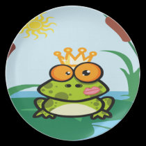 Frog princess in pond plates