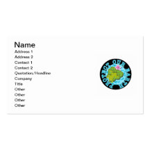 Frog Protect Our Earth T-shirts and Gifts Business Card