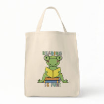 Frog Reading is Fun T-shirts and Gifts bags