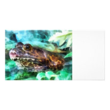 Frog Ready to be Kissed Personalized Photo Card