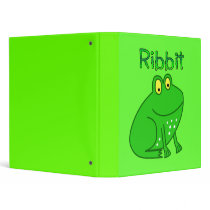 Frog Ribbit Vinyl Binder