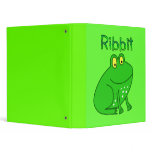 Frog Ribbit Vinyl Binders