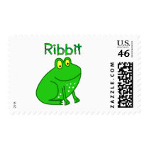 Frog Ribbit Postage Stamp