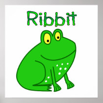 Frog Ribbit Posters