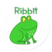 Frog Ribbit stickers