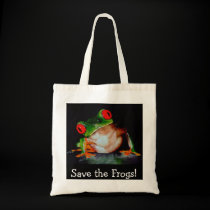 Frog, Save the Frogs! Tote bag bags