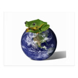 Frog Save The World Postcard