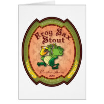 Frog Sax Stout Label cards