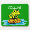 FROG SAYING SMILE MOUSE PAD mousepads