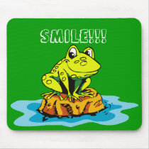 FROG SAYING SMILE MOUSE PAD mousepads