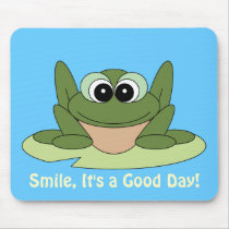 Frog - Smile, It's a Good Day! mousepads