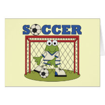Frog Soccer Goalie Tshirts and Gifts Greeting Cards