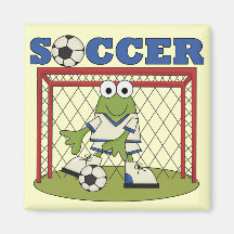 Frog Soccer Goalie Tshirts and Gifts Refrigerator Magnet