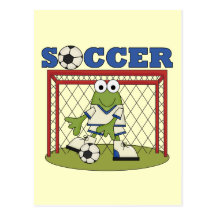 Frog Soccer Goalie Tshirts and Gifts Postcard