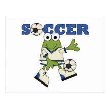 Frog Soccer Tshirts and Gifts Postcard
