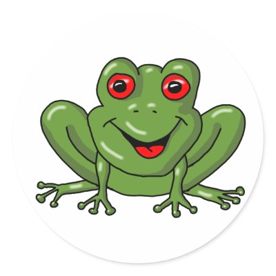 frog sticker by justabitoffun