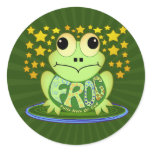 FROG ROUND STICKERS
