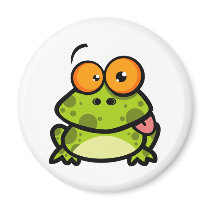 Frog Sticking Out His Tongue Refrigerator Magnets
