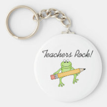 Frog Teachers Rock Keychain