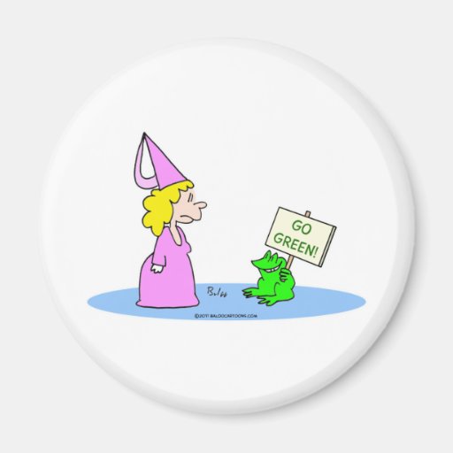 Frog to Princess "Go Green!" Fridge Magnets