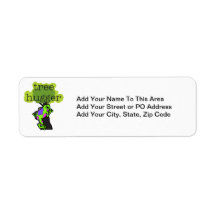 Frog Tree Hugger T-shirts and Gifts Custom Return Address Labels
