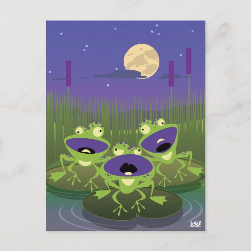 Frog Trio postcard