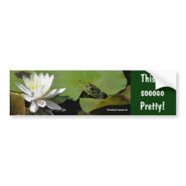 Frog Water Lily Affirmations Nature Bumper Sticker bumper stickers by SmilinEyesTreasures Frog Water Lily Affirmations Nature Bumper Sticker bumper stickers
