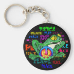 Frog with a peace Sign Keychain