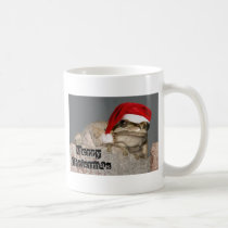 Frog with a Santa Hat mugs by shirlhathaway Frog with a Santa Hat mugs
