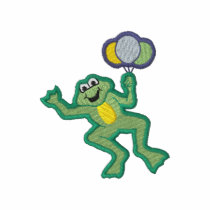 Frog with Balloons embroidered shirts by ZazzleEmbroidery Frog with Balloons embroidered shirts