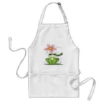 Frog with flower apron