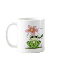 Frog with flower mugs by robynsnest Frog with flower mugs