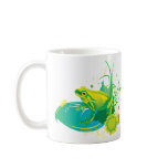 Frog yellow green custom mug
