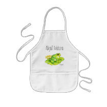 "Froggert" Child's Classroom Arts/Crafts aprons by FractaGifts "Froggert" Child's Classroom Arts/Crafts aprons