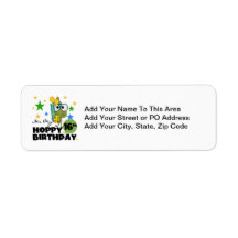 Froggie Hoppy 16th Birthday Custom Return Address Label