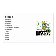 Froggie Hoppy 50th Birthday Business Cards