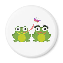 Froggy Couple Fridge Magnet