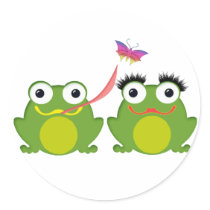 Froggy Couple Sticker