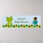 Froggy Frog Snail Baby Shower Banner Sign Print