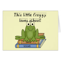 Froggy Loves School Tshirts and Gifts cards
