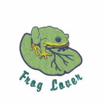 Froggy On Lily Pad Emrboidered Customizable Ts embroidered shirts by naturetees Froggy On Lily Pad Emrboidered Customizable Ts embroidered shirts