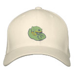 Froggy On Lily Pad Emrboidered Hat Baseball Cap