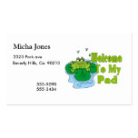 Froggy Says Welcome To My Pad Business Card Templates