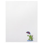 froggy sitting under umbrella letterhead template