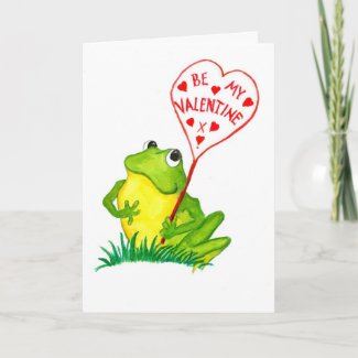 Froggy Valentine card