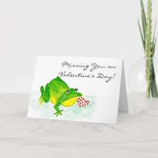 Froggy Valentine's Card - 'Missing You' card